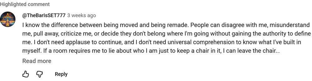 YouTube comment