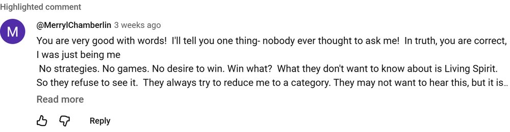 YouTube comment