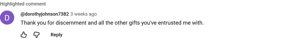 YouTube comment