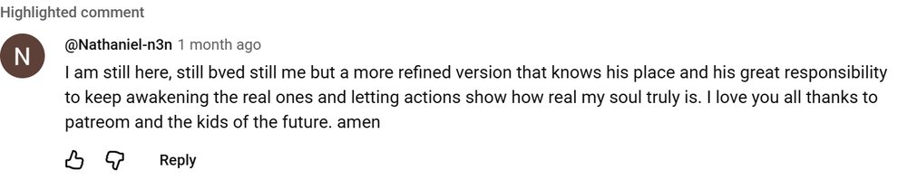 YouTube comment